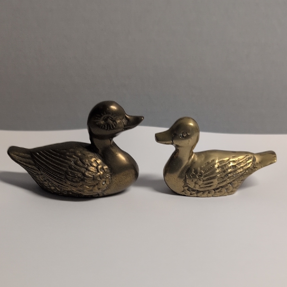 Gold Duck Brass Figurines